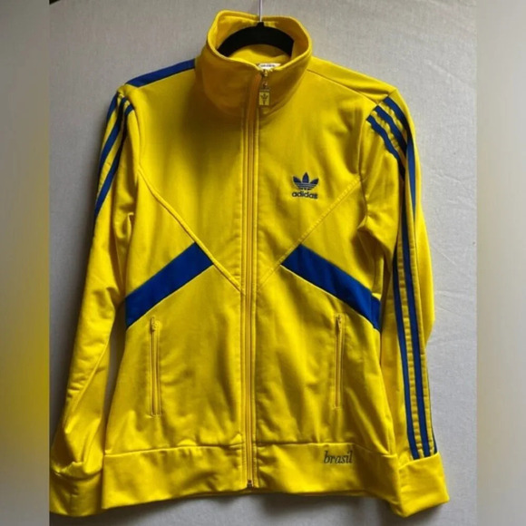 Adidas Brazil Track full zip jacket Sz 38/ M - Picture 1 of 12